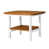 Plateau en teck / base blanche