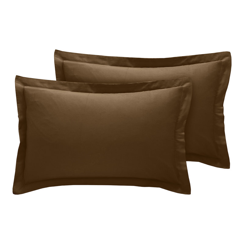 100% Cotton Oxford Pillow Case, Chocolate Brown