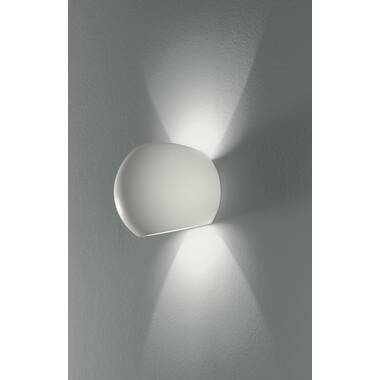 Warmweiße LED Wandleuchte LAHTI M indirektes Licht ALU weiß inkl. LED 15  Watt warmweiß