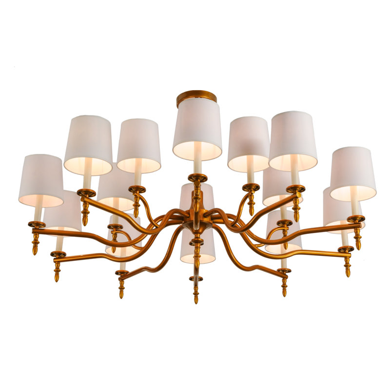 Lustre classique / traditionnel à 15 lumières de style bougie Wankowski