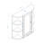 Wall Mounted Cabinet For Bathroom - 6 Open Shelves, 3 Adjustable, Simple And Stylish White With Mirror Painted Finish