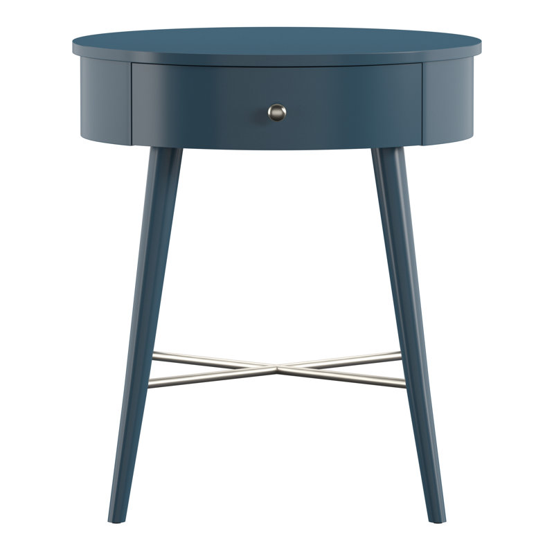 Lugenia End Table with Storage, Blue