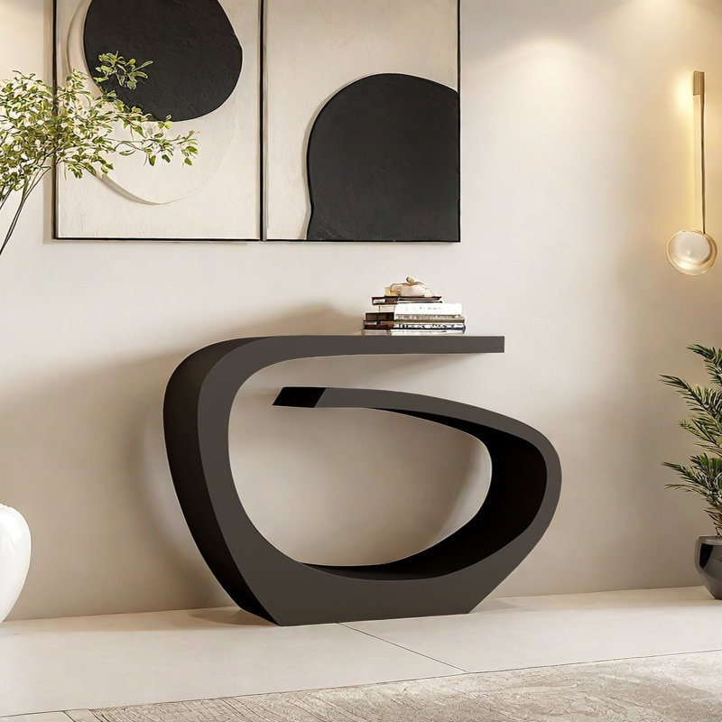 Alquan, 33.46" H x 55.12" W x 11.81" D, Black