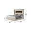 Grand lit en tissu d'ameublement