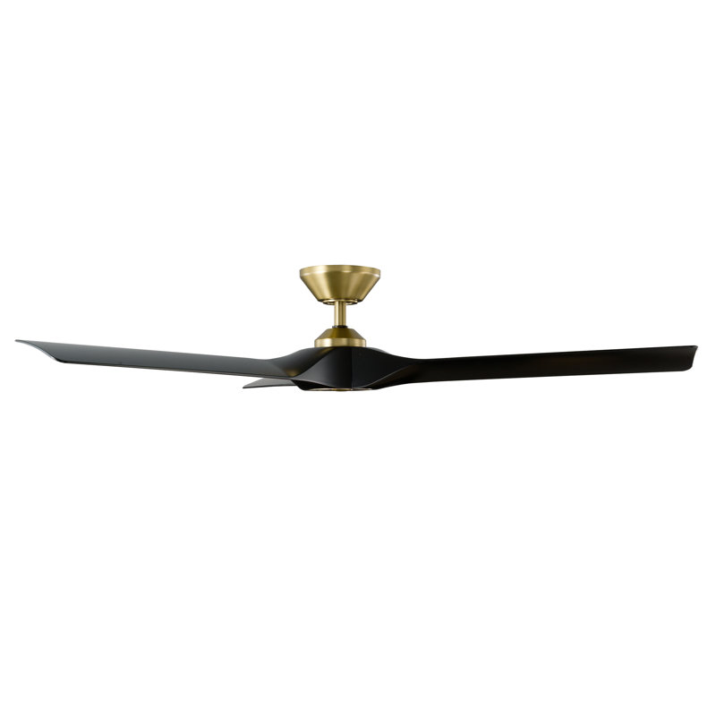 Ventilateur de plafond intelligent à 3 pales de 58 po pour l'extérieur et l'intérieur avec télécommande incluse, fonctionne avec Alexa et une application Android