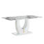 Table de salle à manger rectangulaire de 71 po avec plateau sculpté en U et base en verre trempé Alkire-129604511