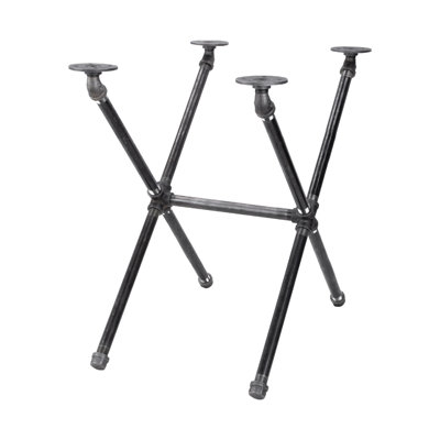 Ensemble de table de bout robuste en acier noir