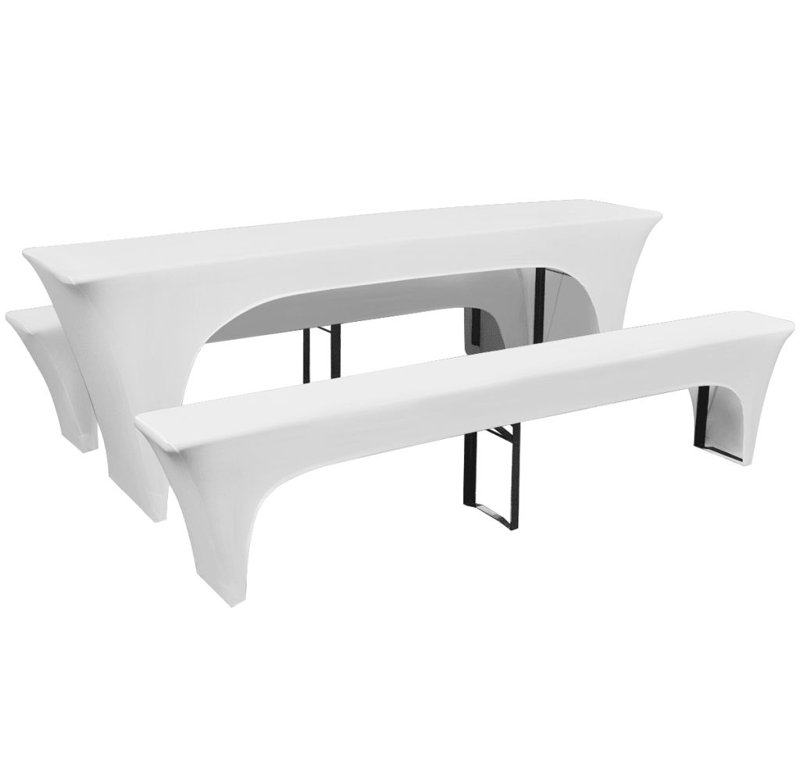 Outdoor Patio Table Cover, 50cm H x 80cm W x 220cm D  , White