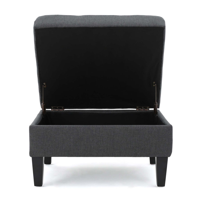 Repose-pieds avec rangement, Gris foncé