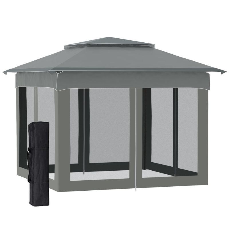 Abri escamotable d'extérieur 11 pi x 11 pi Outsunny