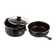 Gibson 7 Piece Carbon Steel Nonstick Pots And Pans Cookware Set With Lids, Black