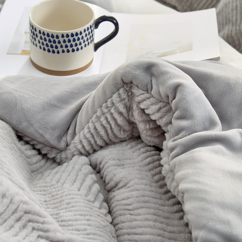 Peak of Cozy - Coma Inducer Oversized Comforter Set, Gray, King Comforter + 2 King Shams