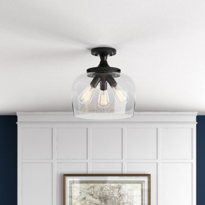 Cromkill Glass Semi Flush Mount
