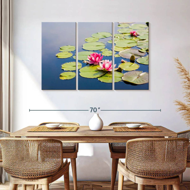 Harnek Sunny Water Lilies, 36" H x 57" W