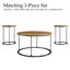 ENSEMBLE DE TABLE BASSE 3 PIÈCES EN MÉTAL BRUN-1074109780