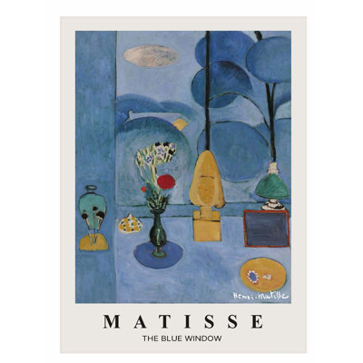 «Architecture and Buildings Henri Matisse The Blue Window Bohemian», reproduction d'art non encadrée