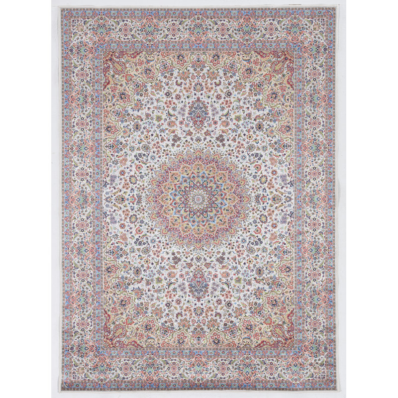 Emanuel Traditional Machine Woven Flatweave Ivory and Gold Area Rug with Non Skid Backing , Rectangle 2'2'' x 3'2''