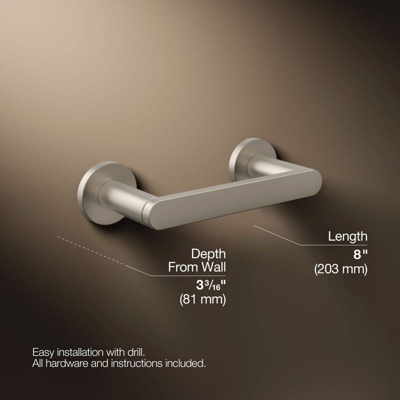 Wall Mount Toilet Paper Holder, Gray