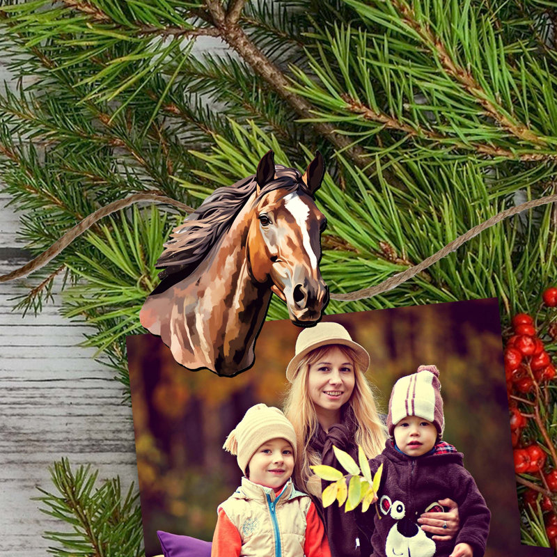 Ornements décoratifs à pince en bois 6 pièces par D. Debrekht