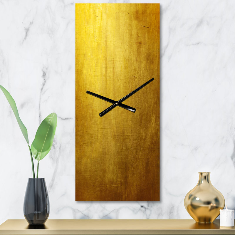Gold Texture - Modern Wall Clock, Large