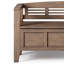 Banc de rangement pour hall d'entrée - Brun rustique naturel vieilli