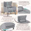 Canapé moderne deux places en velours doux avec fauteuil d'appoint-28263357
