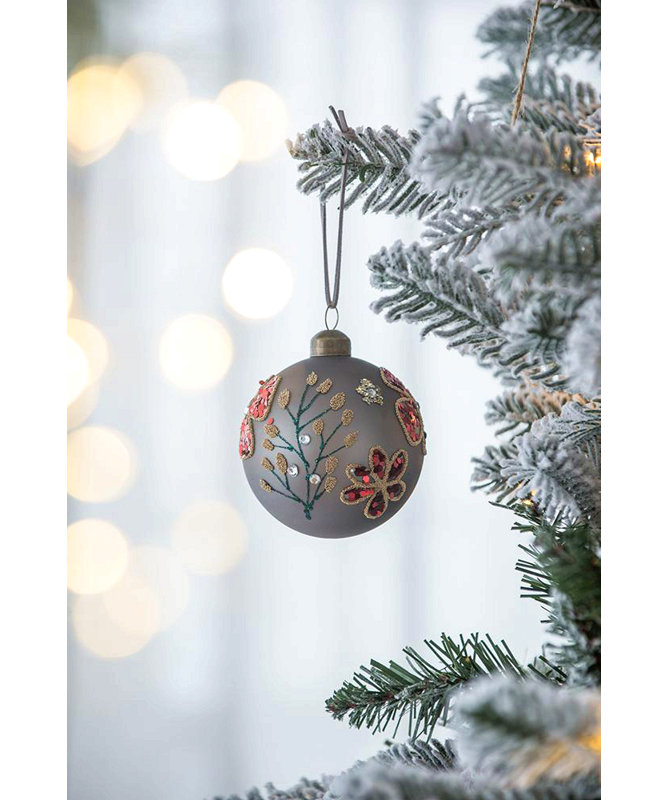 Boules de Noël, boules de Noël suspendues en verre pour décorations de fêtes, 12