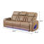 Masseur inclinable électrique 2PC Featherstone avec haut-parleur à DEL et Bluetooth Caramel-826897239-826897237