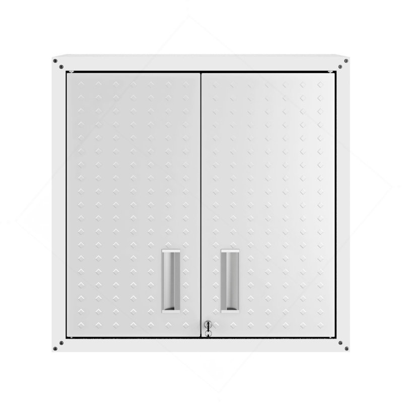 Armoire de garage flottante, Blanc