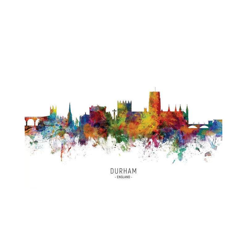 Durham England Skyline by Michael Tompsett - Wrapped Canvas Painting, 30.48 cm H x 45.72 cm W