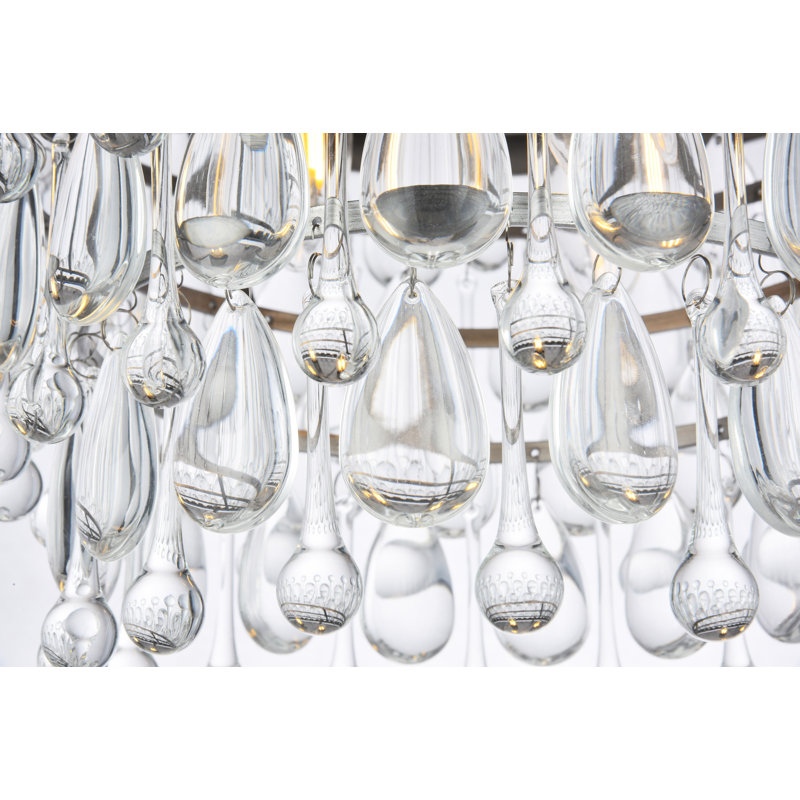 Plafonnier encastré 3 lumières 15 po Beno, Argent antique