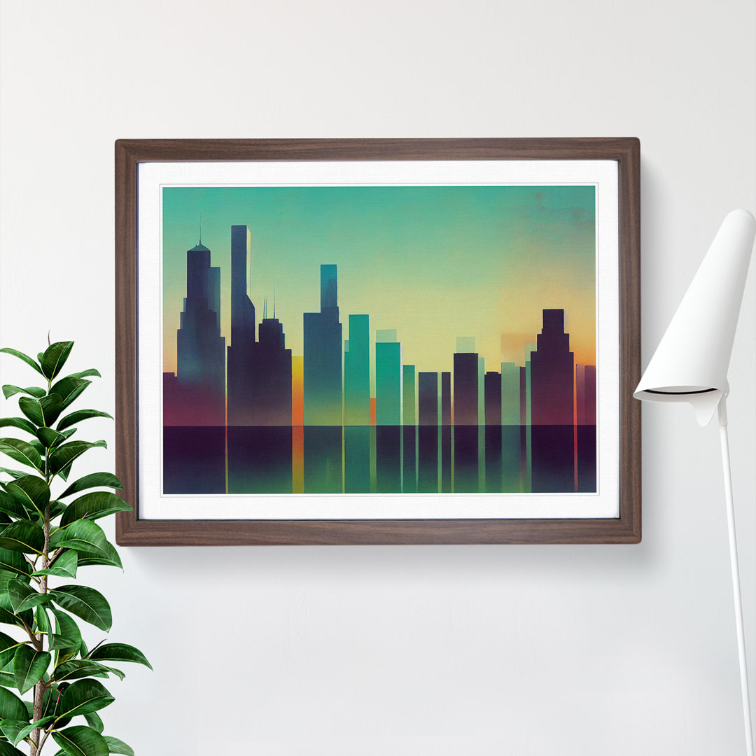 Effervescent Skyscraper Skyline Abstract - Single Picture Frame Painting
