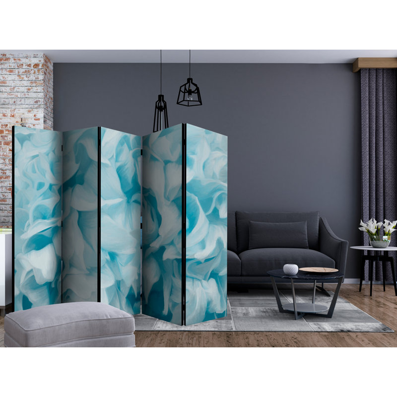 Gurshaan 225cm W x 172cm H 5 - Panel Solid Wood Folding Room Divider