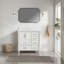 Ensemble de meuble-lavabo simple autoportant 36 po avec 2 poignées entièrement assemblé