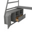 Lit mezzanine simple avec 7 tiroirs, 2 tablettes et un bureau-524706480