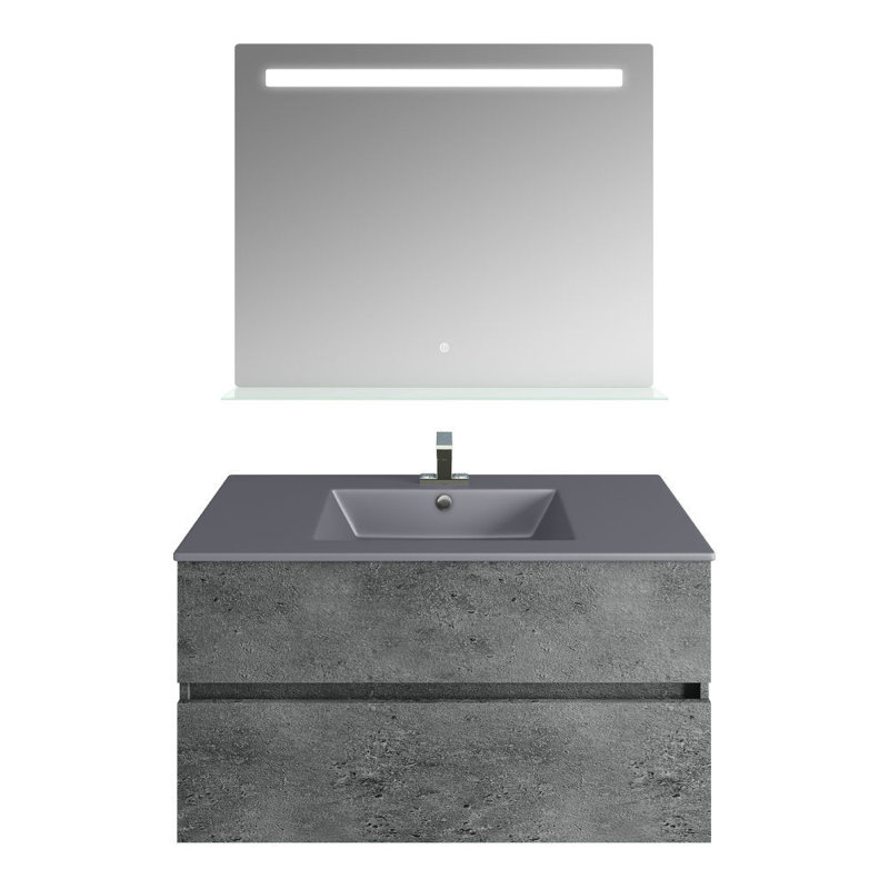Ensemble de meuble-lavabo simple 35 po mural