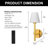 Alcester Rechargeable Wall Light, RGBCW, Fabric Shade, App & Remote Control, 8000Mah Battery
