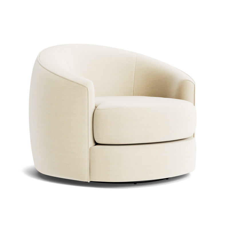Giselle Full Swivel Chair, Performance Linen - Cream