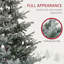 Arbre de Noël artificiel pin 9 pi avec des pointes enneigées 1939, support en métal pliable, assemblage facile, arbre de Noël à charnières pour les vacances de bureau à domicile-1677996416