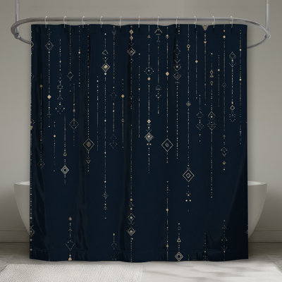 Geometric Shapes Shower Curtain -  Abstract Bathroom Decor Modern