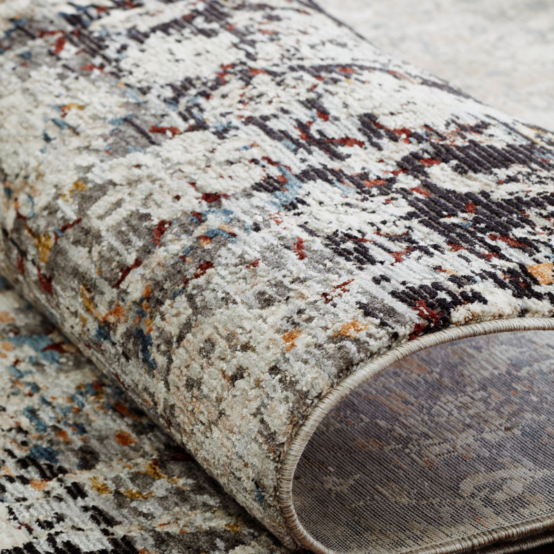 Area Rug in Gray, Rectangle 3'11" x 5'11"