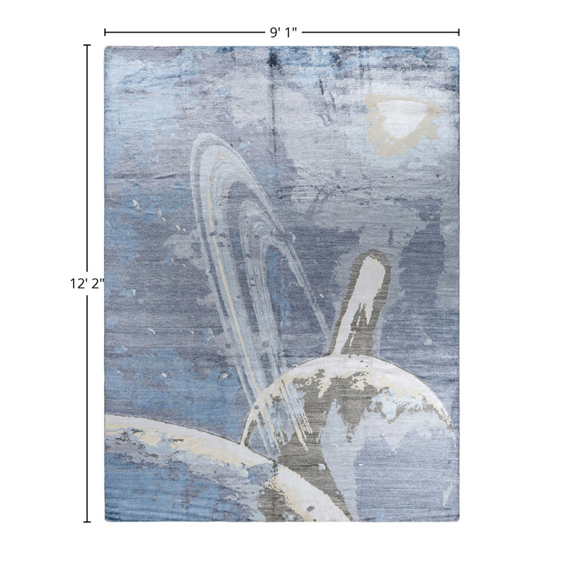 Overdyed One-of-a-Kind 9' 1" X 12' 2" Hand Knotted Area Rug
