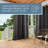 Cabana Solid Heavyweight Indoor Outdoor Curtains  Light Filtering Opacity With Grommet Top  Water Repellent-276175248-276175250