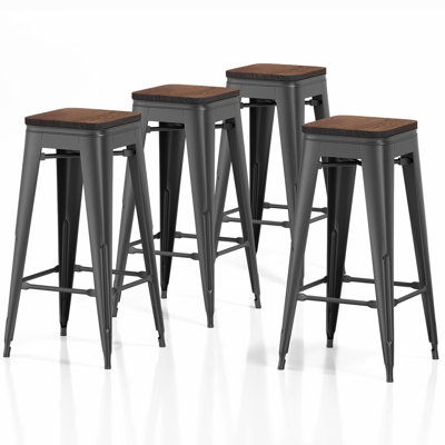 Tabouret de bar en bois massif 30 po Walser