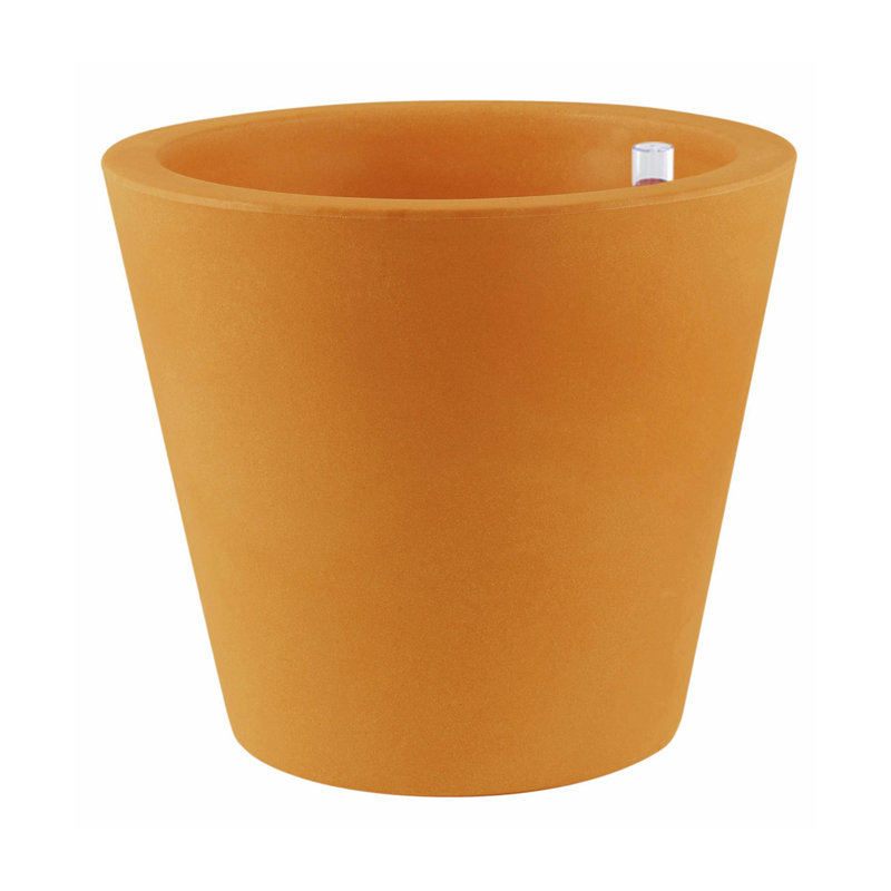 Cono Resin Pot Planter, 20" H x 19.75" W x 19.75" D, Black