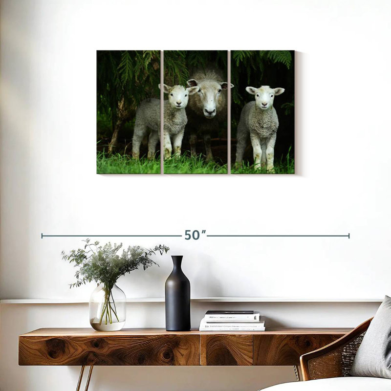 Brampt Sheep Family, 20" H x 33" W