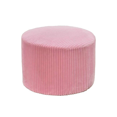 Velours côtelé rose entièrement comprimé, aucun assemblage requis, utilisé comme siège ou extension supplémentaire, taille compacte idéale pour les petits espaces et les intérieurs modernes, 24 pouces de largeur, 15 po de hauteur, 9 lb avec motif