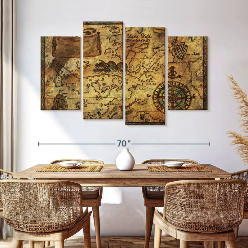 Aliaz Treasure Map, 42'' H x 68'' W