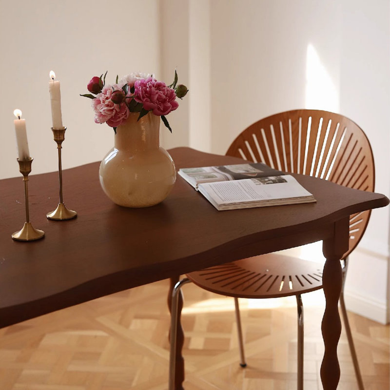 Table de salle à manger rectangulaire brune pour salle à manger / cuisine, H 29,53 po x L 70,87 po x l 31,5 po