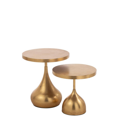 Asauni Pedestal Side Table Set